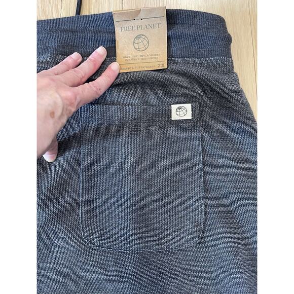 NWT Men’s Free Planet Dark Gray Shorts Draw String Organic Sustainable Size 2X - Picture 6 of 6